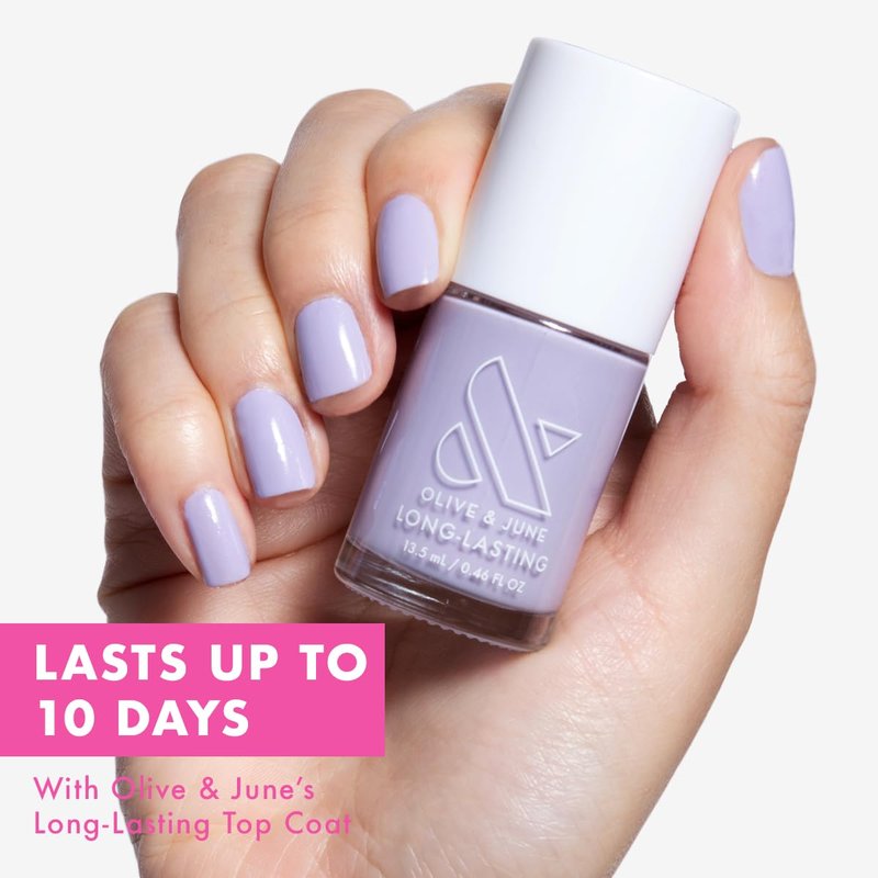 Olive & June Long Lasting Nail Polish | Star Wars: The Mandalorian & Grogu | No Lamp Needed Lasts up to 10 Days | Salon-Quality Gel-Like 15-Free Vegan & Cruelty-Free Chip-Resistant | Neon Streets Haze