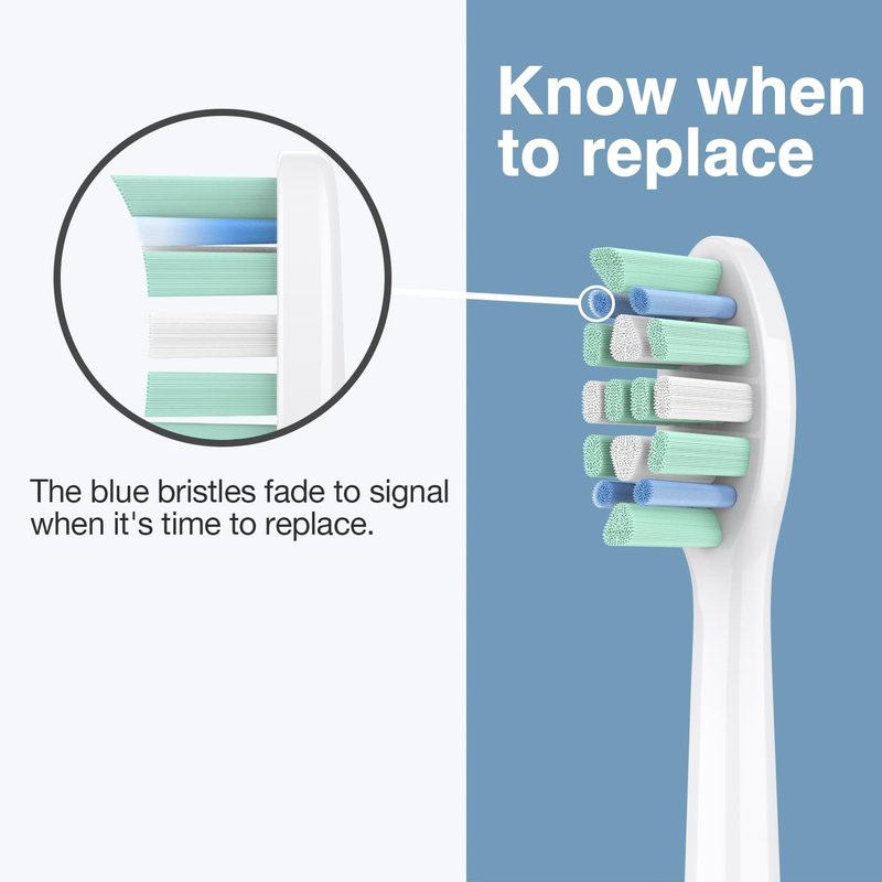 Boclengo Toothbrush Heads for Philips Sonicare Replacement Heads G2,C1,4100,C2,Soft Electric Replacement Brush Head Compatible with Phillips Sonicare Brush G2,C2,C1,for Philips Sonic Care Soft,6 Pcs