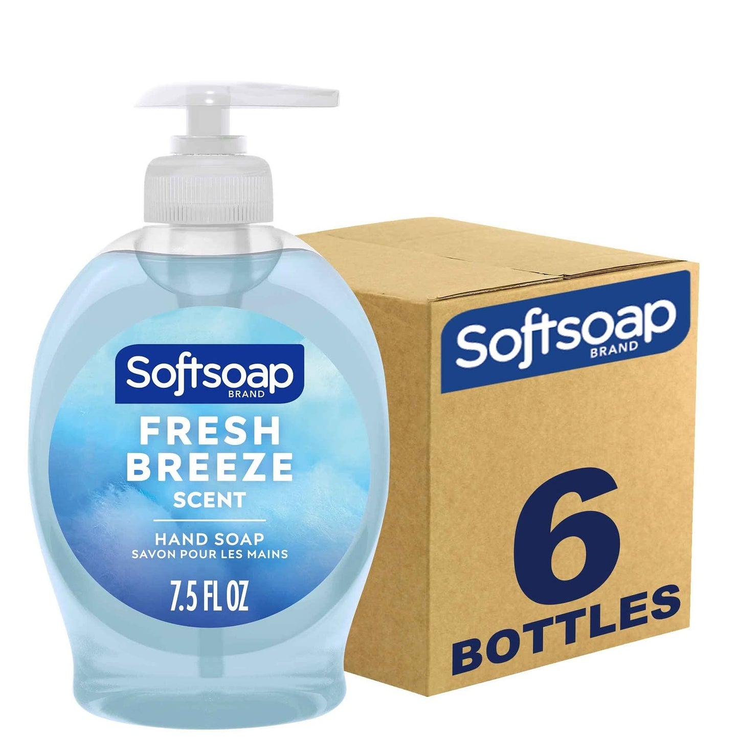 Softsoap Liquid Hand Soap Fresh Breeze (7.5 Fl Oz, Pack of 6) Moisturizing Liquid Hand Soap, Milk and Honey (7.5 Fl Oz, Pack of 6)
