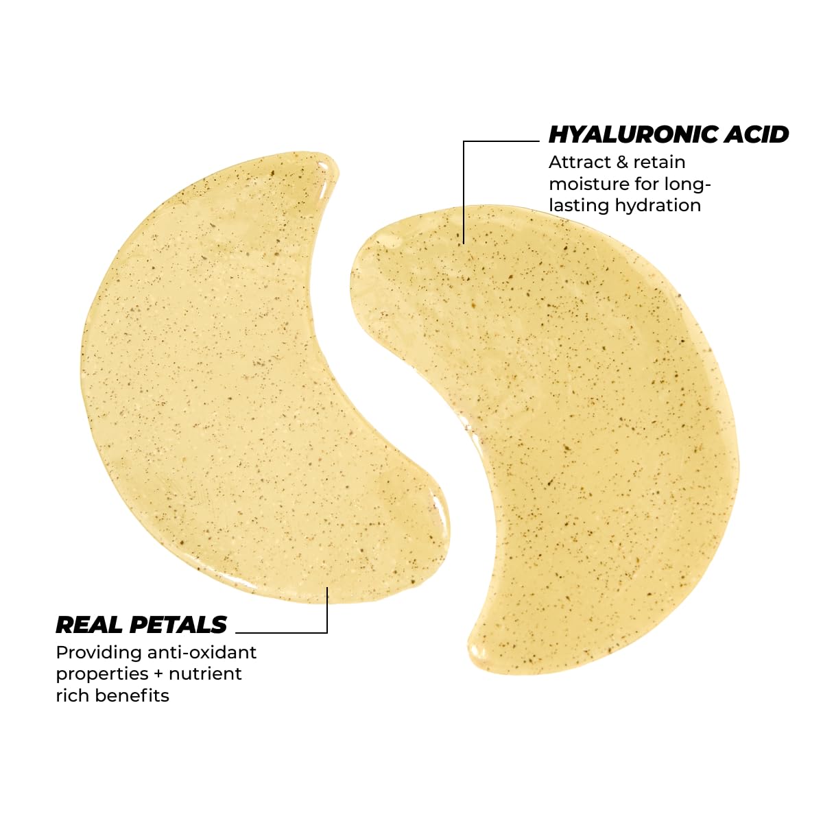Vitamasques Hydrogel Eye Pads - Infused with Real Petals for Dark Circles & Puffy Eyes | Pack of 3
