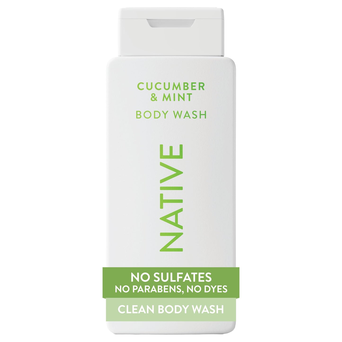 Native Body Wash Contains Naturally Derived Ingredients | For Women & Men, Sulfate, Paraben, & Dye Free Leaving Skin Soft and Hydrated | Cucumber & Mint 18 oz