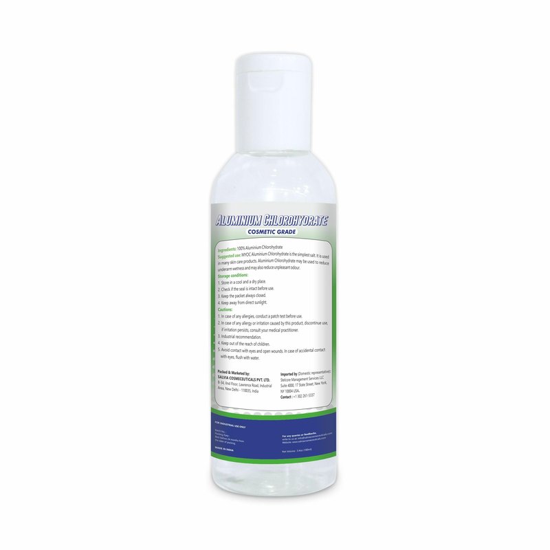MYOC Aluminium Chlorohydrate Liquid (100 ml / 3.38 fl oz) - Cosmetic Grade Deodorant & Antiperspirant Ingredient for Roll-Ons Creams Sprays & DIY Formulations