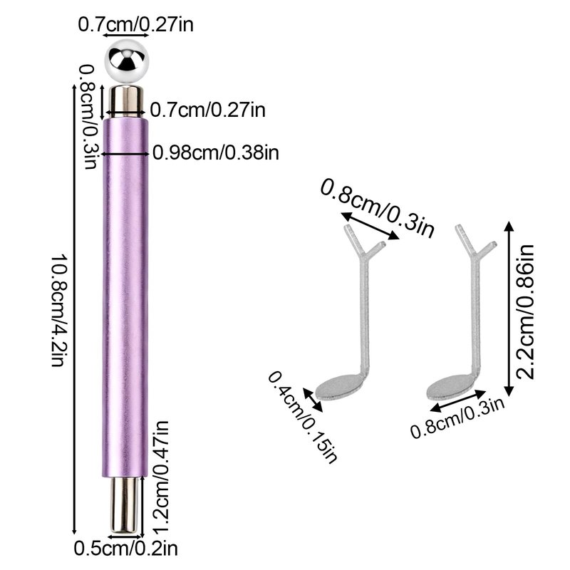 Cat Eye Magnet Nail Art Tool, Durable 3 in 1 Cat Eye Gel Polish Nail Art Magnet with Y-Type Accessories Multifunctional Magnetic Cateye Heart Manicure Tool Suitable for DIY Crafts Home Salon Studio