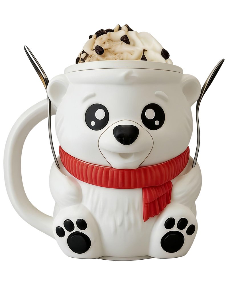 LDJDSDS Ice Cream Pint Holder, Insulated Ice Cream Holder Sleeves for 16 oz Pints with Spoon Slots & Hidden Snack Drawer, Leak Proof Popsicle Cooler Container Cozy, Gifts for Animal Lovers