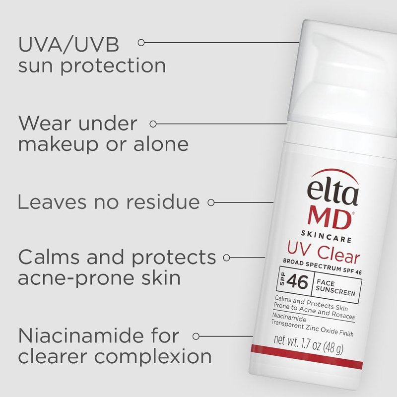 EltaMD UV Clear, UV Clear Tinted Duo Kit, Face Sunscreen SPF, Tinted and Untinted Broad Spectrum Protection for Sensitive Skin