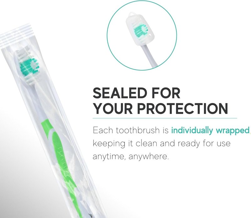 Avistar Bulk Toothbrushes Pack - 148 Individually Wrapped Toothbrushes Bulk for Travel, Hotels, Relief Missions, and Donations - Bulk Disposable Toothbrush Pack Adults and Kids