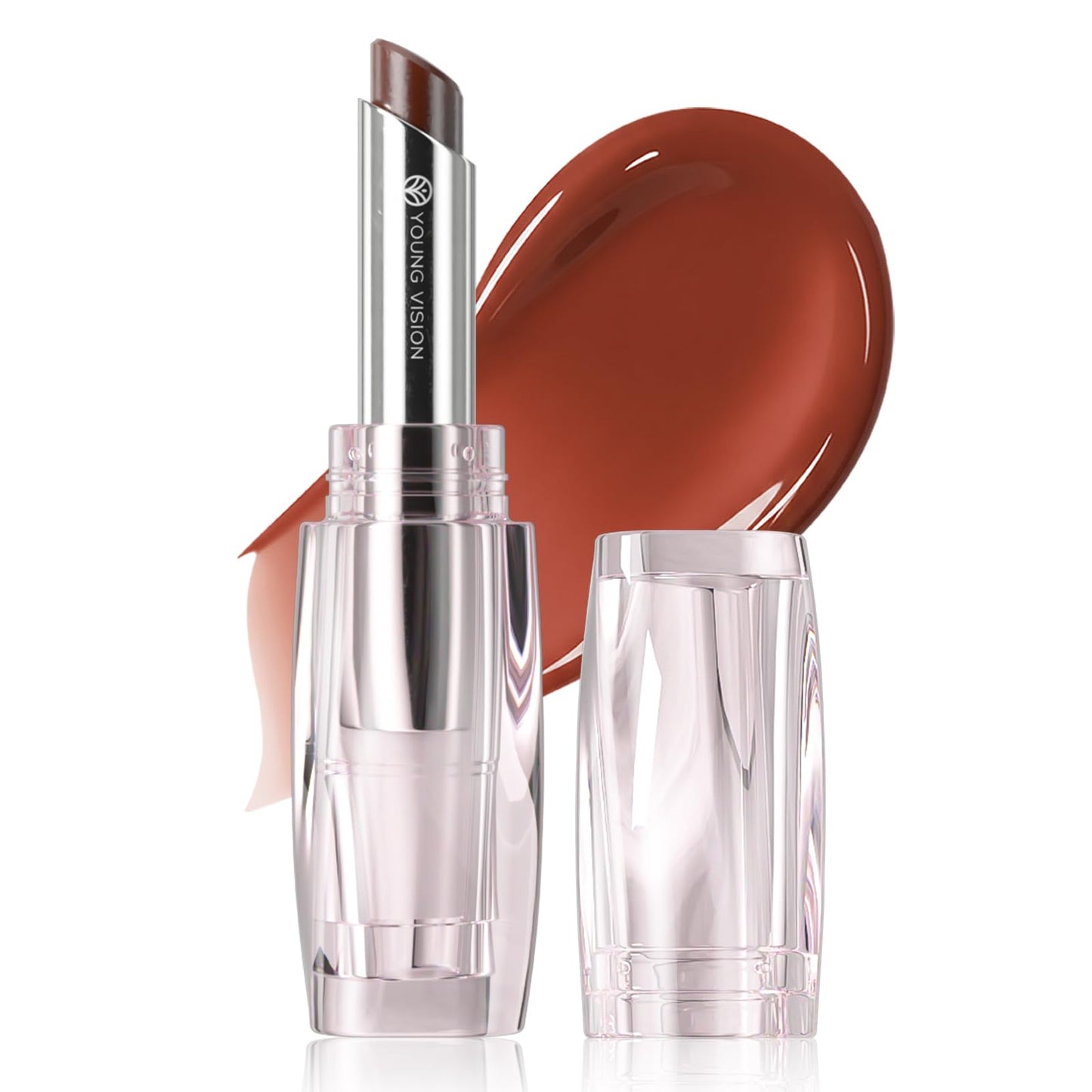 YOUNG VISION Tinted Lip Balm & Hydrating Lipstick - 8-Hour Moisture Lock Satin Finish, Warm Caramel Nude, Zero Greasy Residue, Cruelty-Free Lip Care, Warm Caramel
