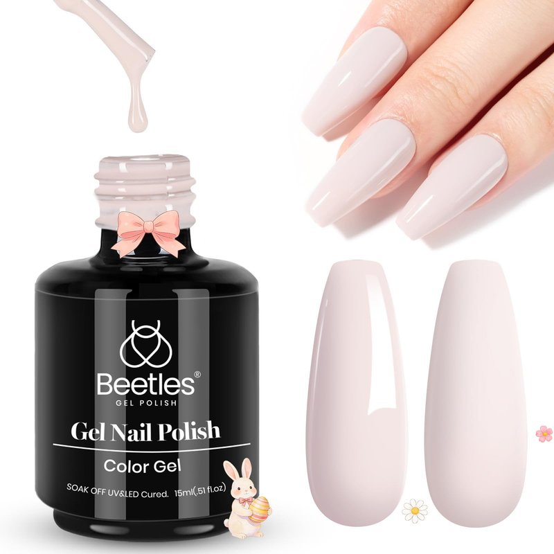 Beetles Grey Gel Nail Polish, 15ml Stone Beige Brown Cream Gel Polish, Soak Off Uv LED Lamp Cured Easter Nails Art Manicure Salon DIY Gift for Women