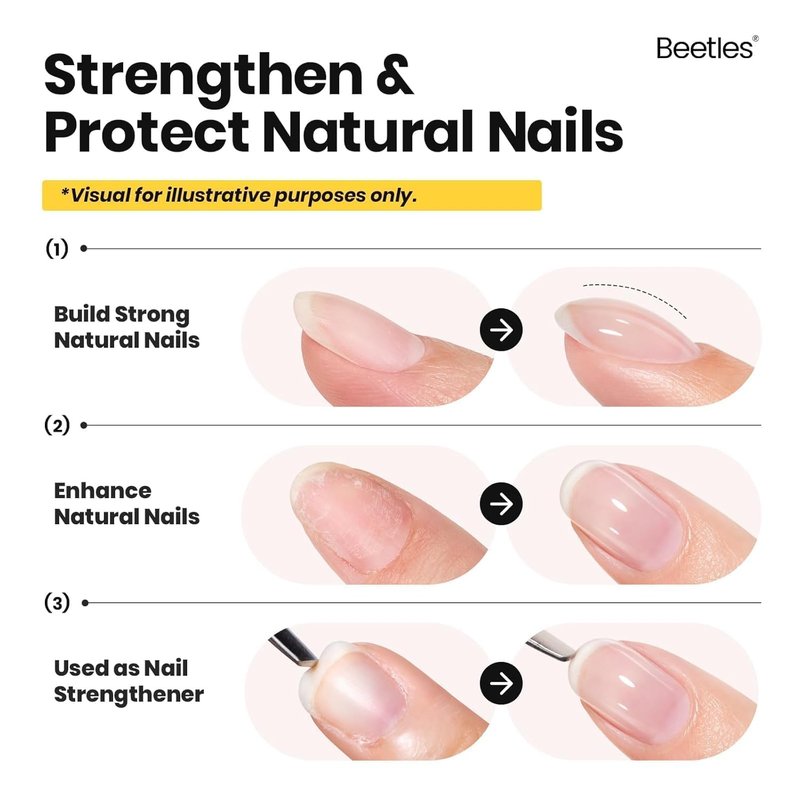 Beetles Builder Gel Set - 8-in-1 Strengthening Apex Nail Extension Kit | Silver Cat Eye Gel, UV & LED Compatible