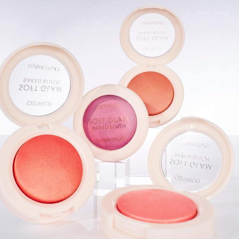 Catrice Soft Glam Baked Blush | Luminous, Lightweight Powder for Buildable Color | Vegan & Cruelty Free (010 | On Cloud Pink)