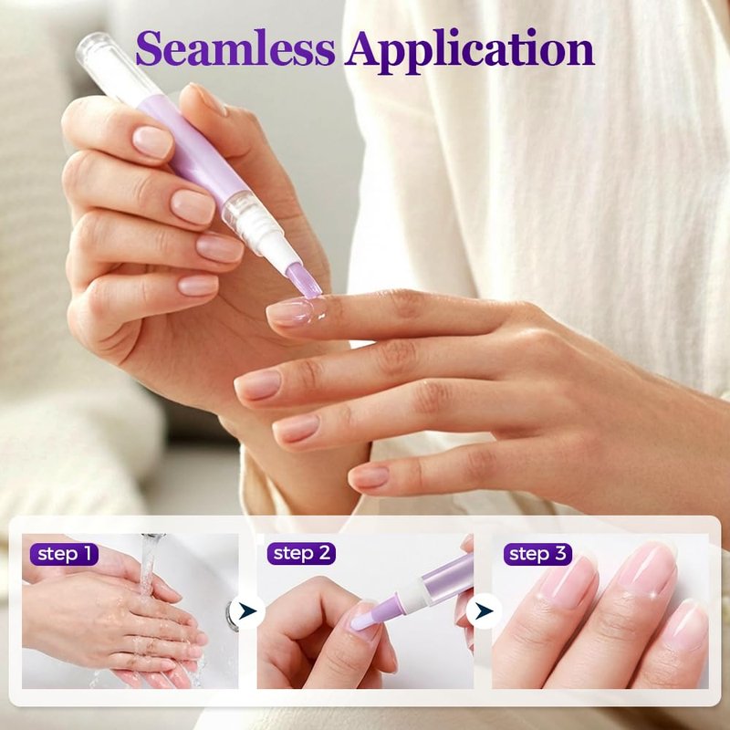 cyaneagle 2-in-1 Cuticle Oil Pusher Pen, 2026 New Ceramic Cuticle Tool, Portable Lavender Scented Cuticle Pen for Manicure, Hydrating Nail Care Pen for Salon, Nail Repair Pen for Women (Purple+Pink)