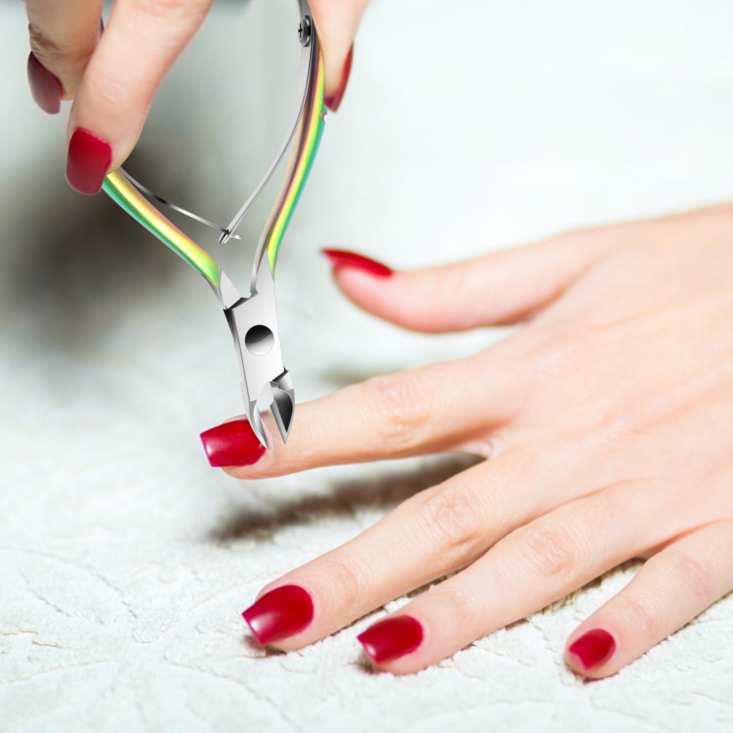 XUNXMAS Cuticle Trimmer & Remover - Professional Stainless Steel Pedicure Tools for Nails & Dead Skin
