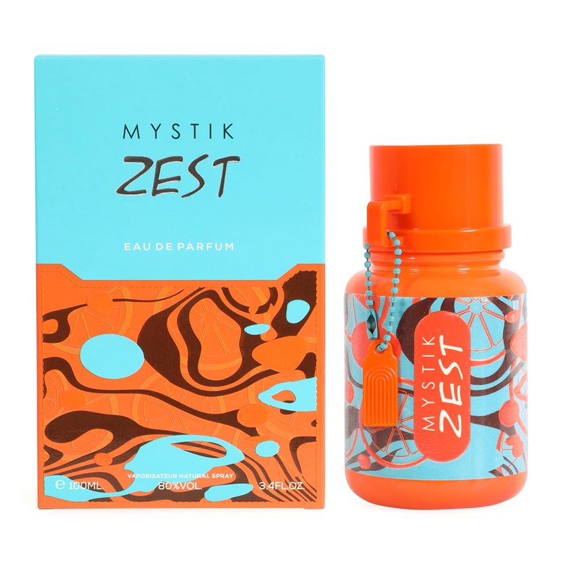 Mystik Zest Men’s Perfume - Fresh Citrus Woody Eau de Parfum for a Masculine Scent | 100ml / 3.4 fl oz