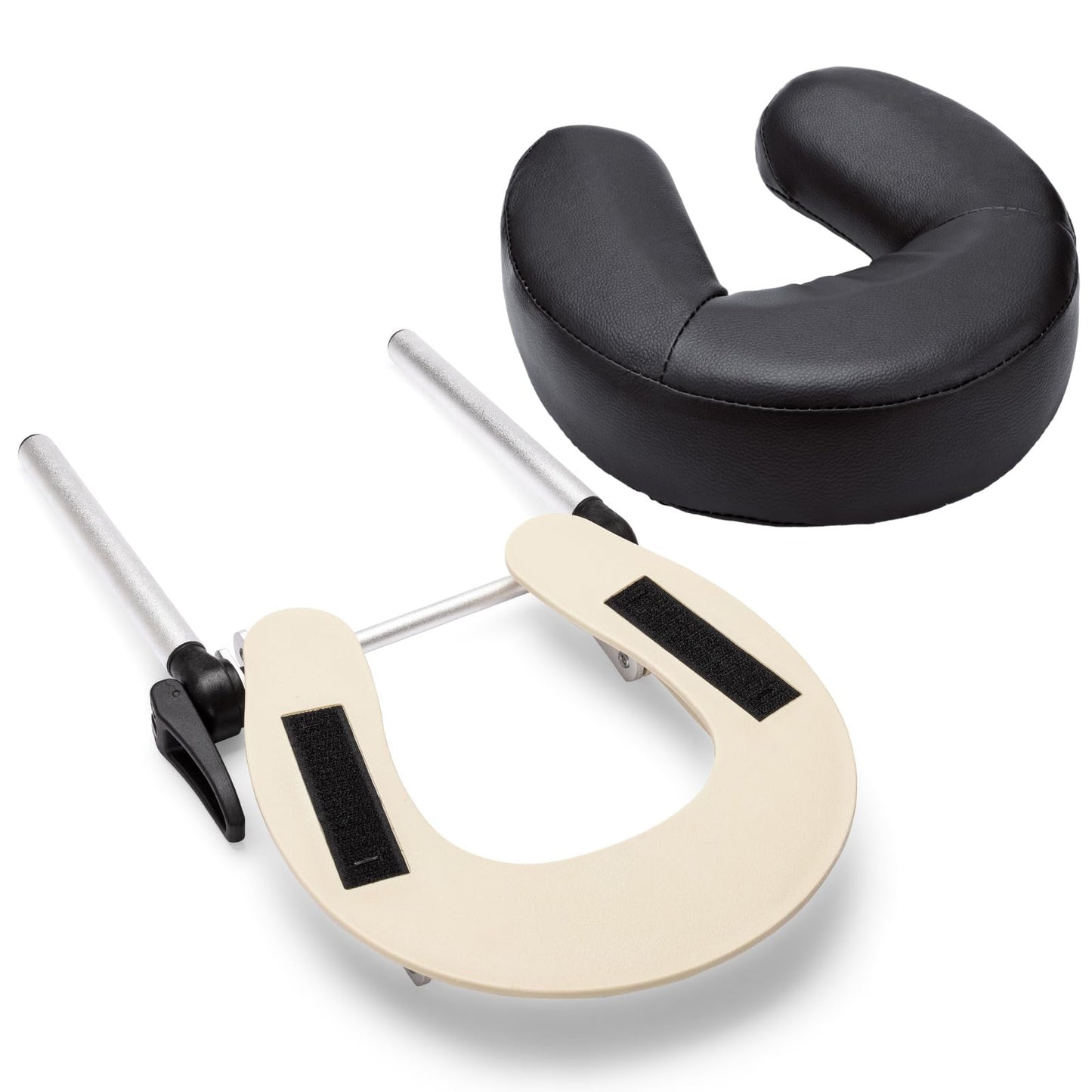 Udefineit Adjustable Massage Table Face Cradle & Pillow, SPA Massage Table/Bed/Chair Headrest Platform with Face Pillow, Massage Home Mattress Top Massage Kit Head Face Rest Support & Face Cushion