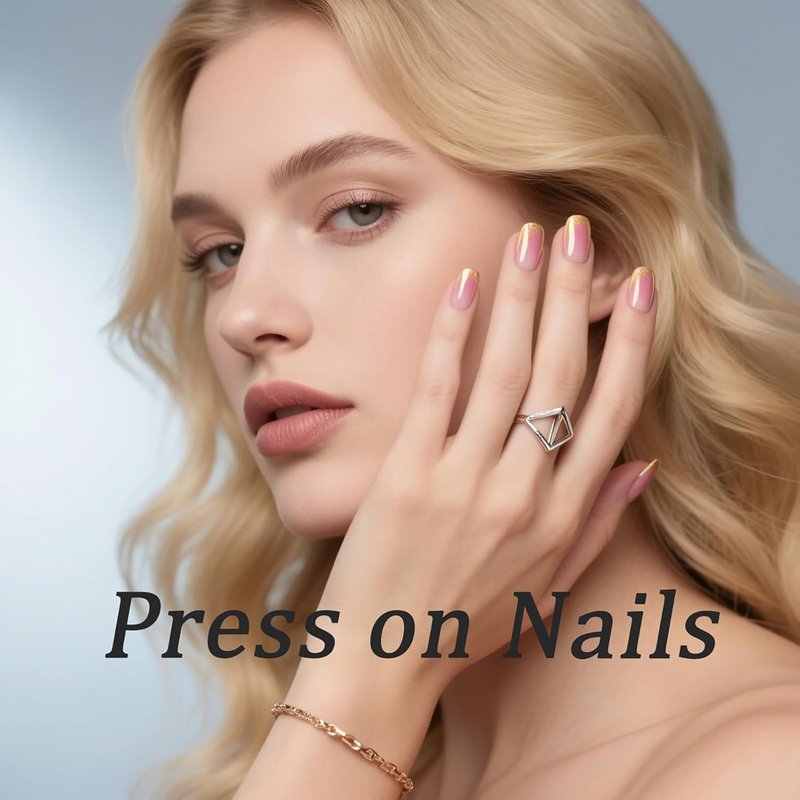 Laser Press on Nails Medium Coffin Fake Nails Rainbow Aurora Acrylic False Nails with Glossy Designs Colorful Gradient Full Cover Stick on Nail Reusable Glue on Nail for Women Girls 24Pcs