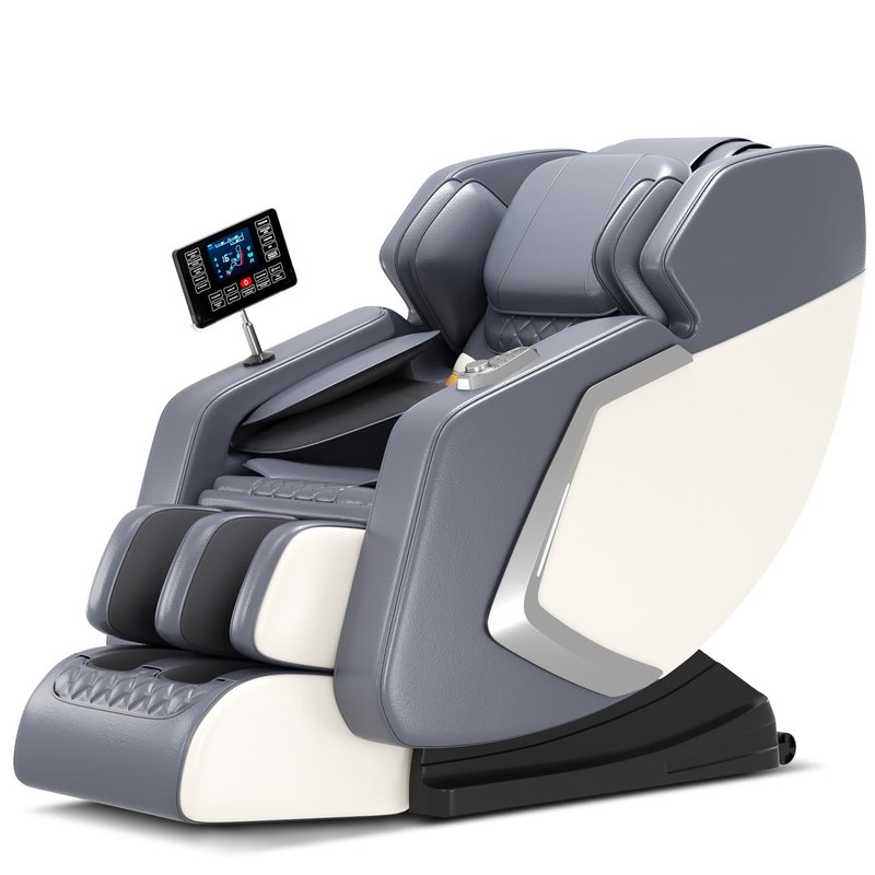 AOVOJRM Massage Chair Full Body- Zero GravityMassage Recliner with Air Pressure, 10 Fixed Massage Rollers, Heating, Foot Roller, Bluetooth Speaker for Home Office, for mom/dad (White)
