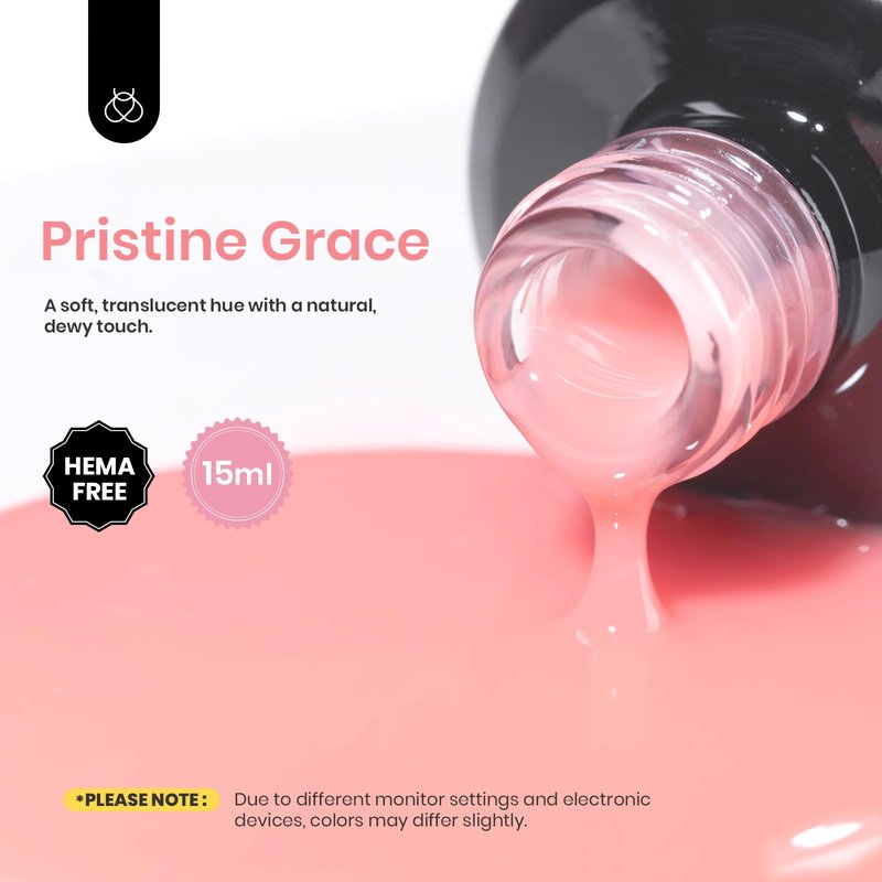 Beetles Builder Gel for Nails HEMA-Free,Pristine Grace Nude Pink 7 in 1 Strengthening Apex Building Nail Extension for Beginners DIY Salon at Home,Nude Builder Nail Gel,UV & LED Lamp Needed