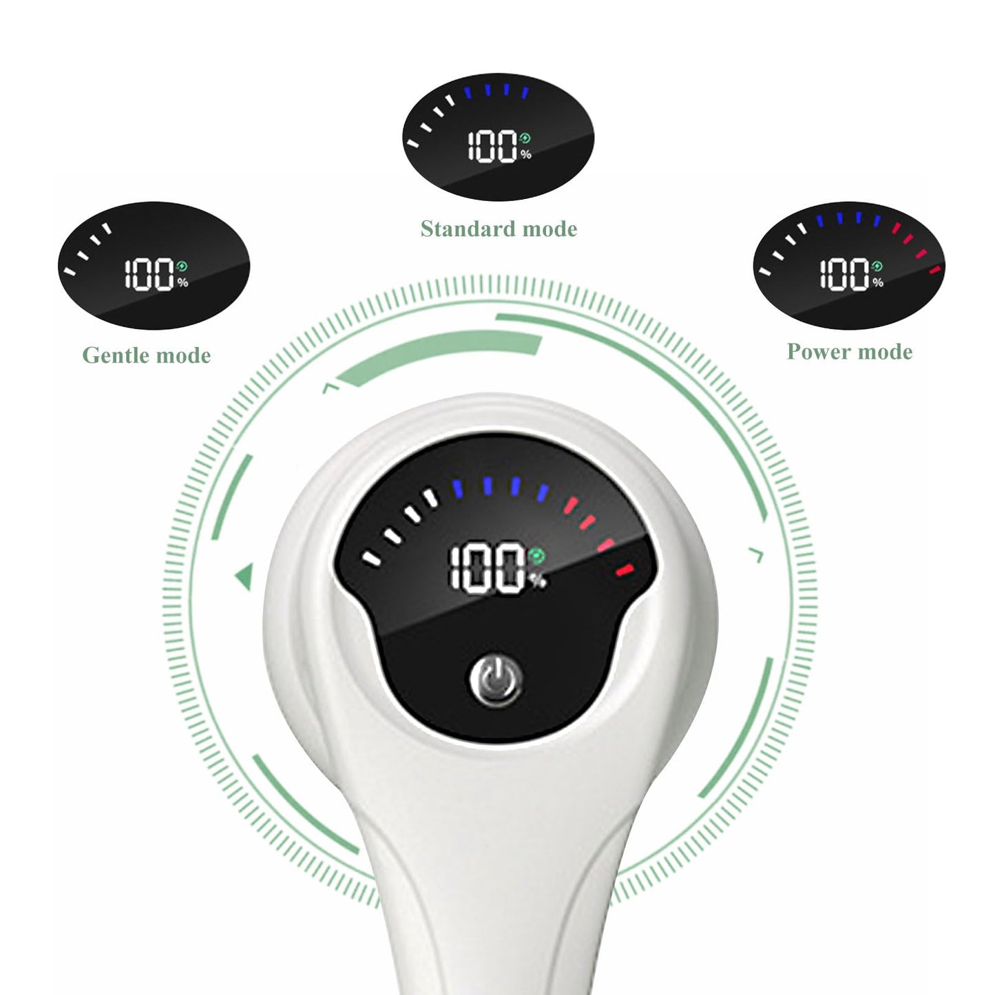Electric Body Brush, 5 in 1 Cordless Rechargeable Bath Brush, 3 Speed Silicone Body Scrubber, LCD Display Detachable Rotating Body Brushes, Waterproof Back Brushes for Clean Exfoliate Massage (Green)
