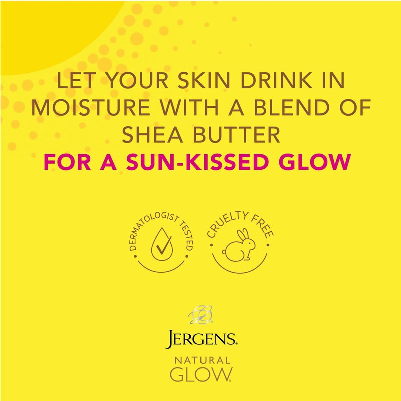 Jergens Natural Glow In Shower Lotion, Self Tanner for Fair to Medium Skin Tone, Sunless Tanning Wet Skin Lotion for Gradual, Flawless Color, 7.5 Ounce (Packaging May Vary)