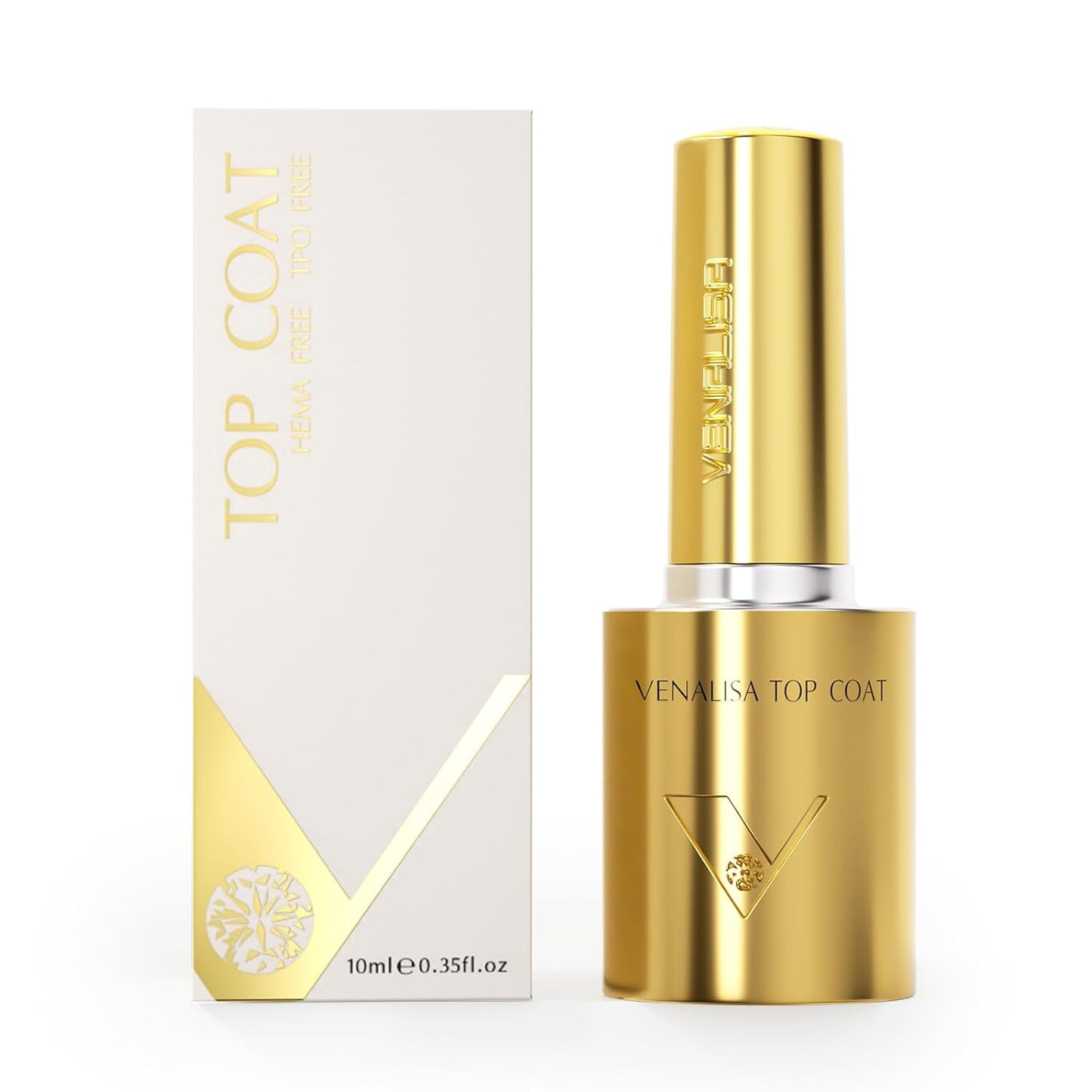 VENALISA No Wipe Gel Top Coat - Clear Finish for Long-Lasting Salon Quality Nails | 10ML
