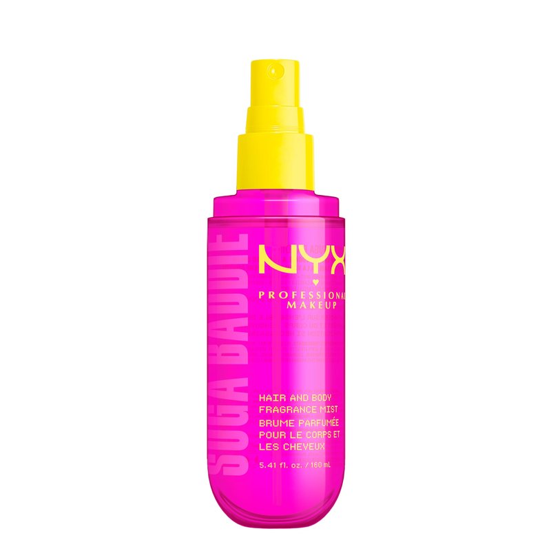 NYX PROFESSIONAL MAKEUP Fat Oil Fragrance Mist Perfume, Suga Baddie Vanilla & Whipped Cream Scent, Long Lasting Hair & Body Spray with Musk, Vegan & Cruelty Free, Large 5.4 fl oz