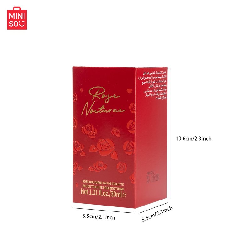 MINISO Rose Nocturne Perfume for Women – Floral & Warm Amber Scent, Elegant and Long-Lasting Eau de Toilette, 30 ml / 1.01 fl oz