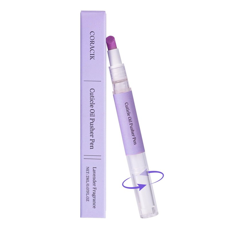 CORACIK 2-in-1 Cuticle Oil Pusher Pen, 2026 New Ceramic Cuticle Pusher & Oil Pen - Nail Care Tool for Damaged Nails, Cuticle & Hangnail Remover, Moisturizing Brightening Nail Repair (1pcs)