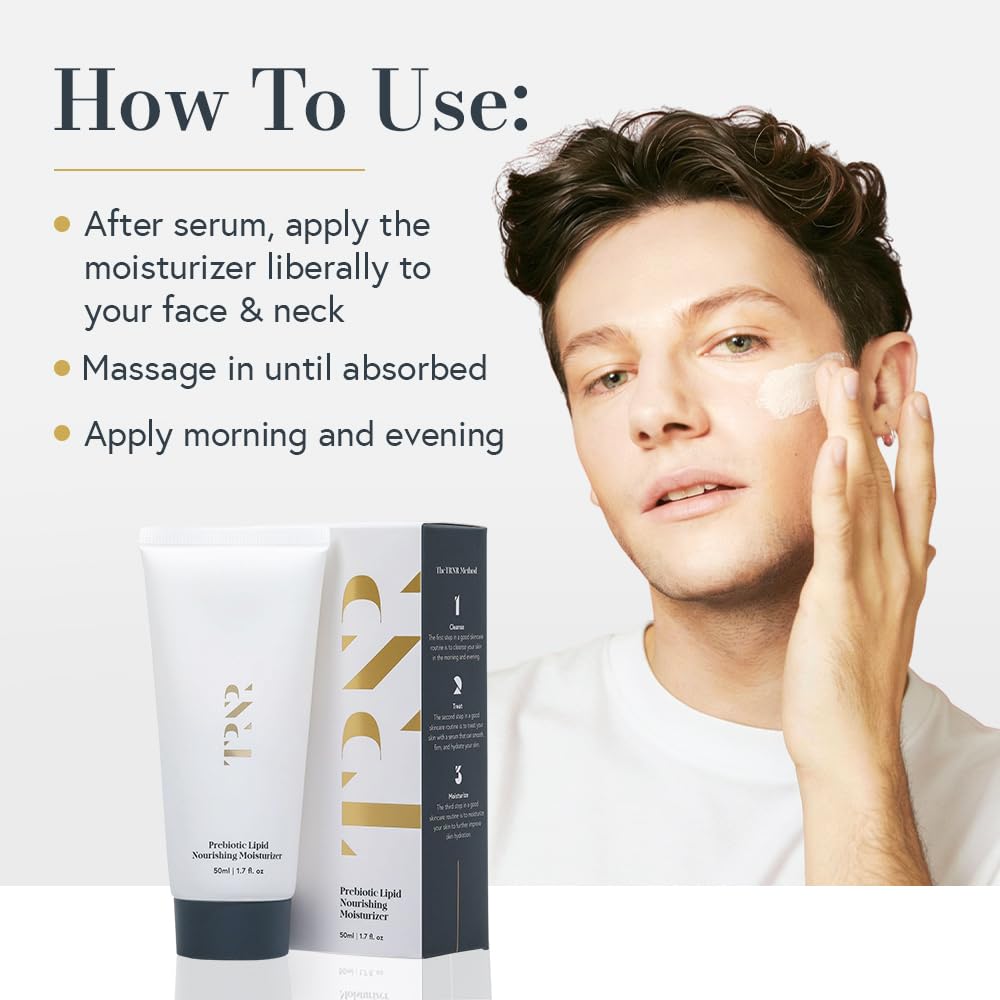 TRNR Prebiotic Lipid Nourishing Face Moisturizer (50ml/1.7oz) | Hydrating Face Cream| Natural, Plant-Based & Science-First Facial Moisturizer for Women & Men