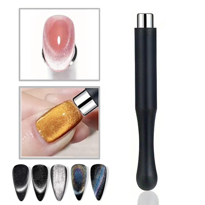 DAIXIANGER 11PCS Cat Eye Nail Magnet Tool Set - Double-Head Magnet Sticks, Heart Shaped Magnets for Cat Eye Gel Nail Polish, Professional Nail Art DIY Accessories for Home Manicure