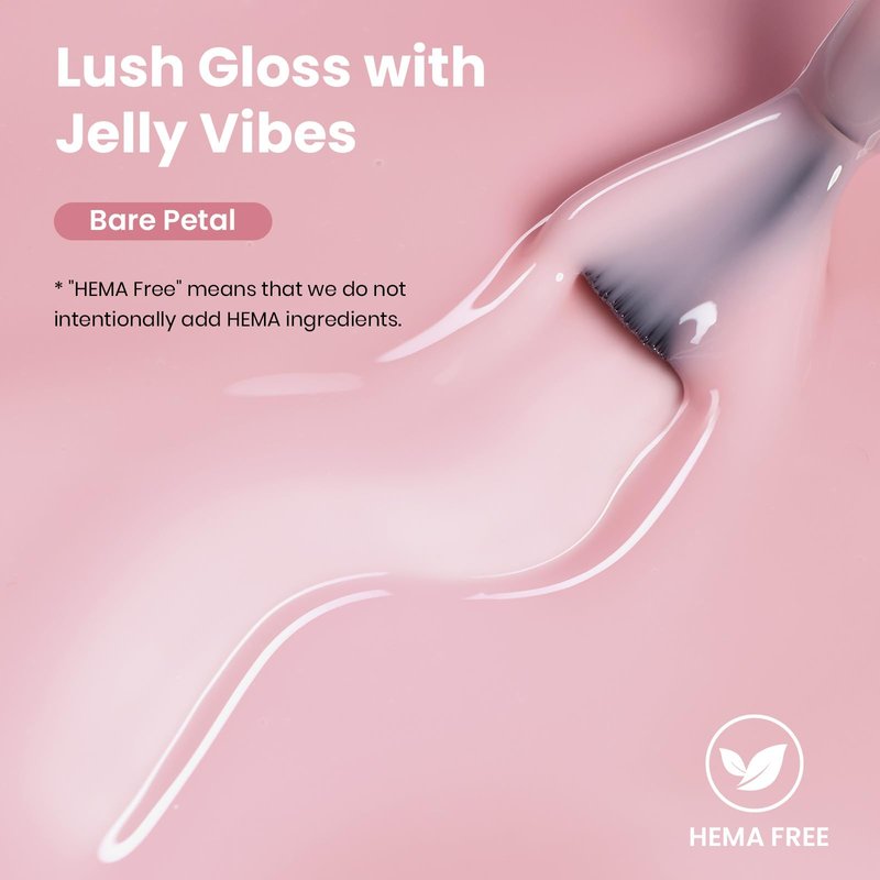 Beetles Stay Shining Bare Petal Nude Gel Nail Polish - 15ml Jelly Neutral Nude Pink Gel Polish Base Color Nail Concealer Sheer Pink Soak Off UV Translucent Effect Manicure Gift for Women