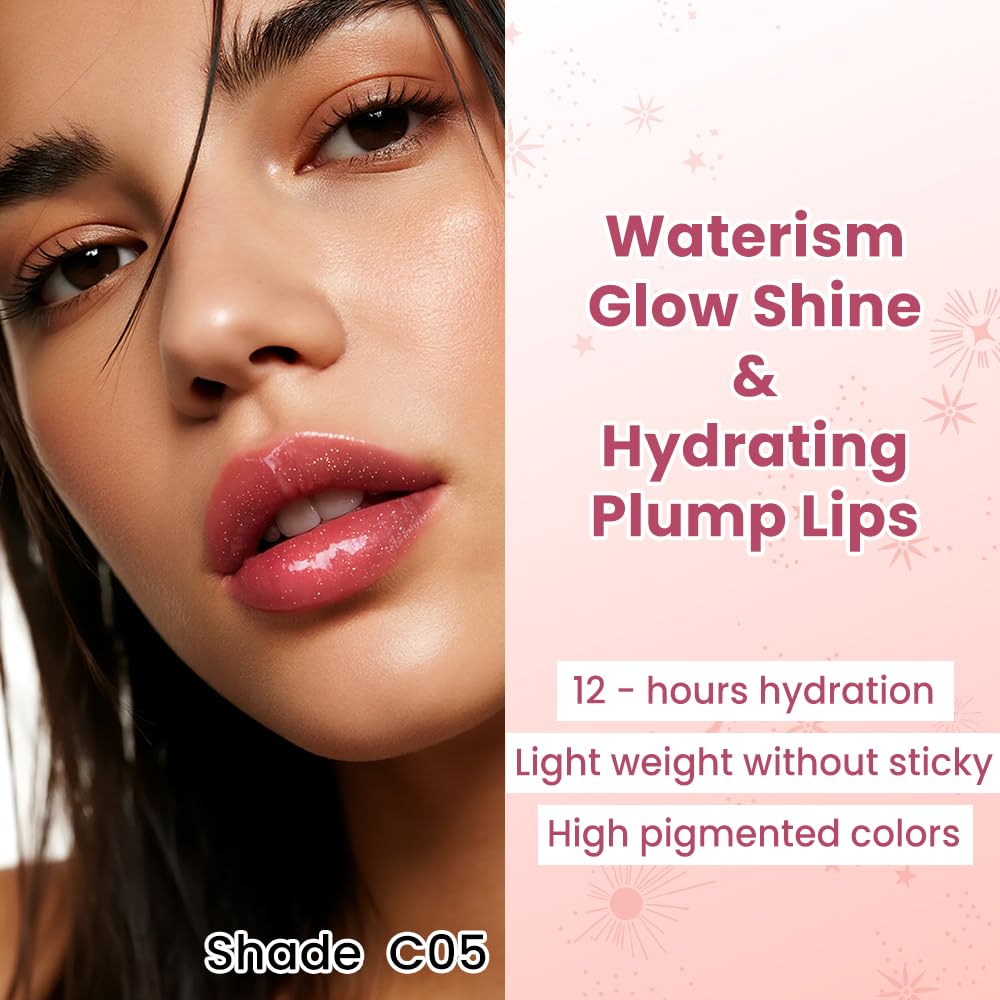 CATKIN Glossy Lip Balm Ultra Hydating Glow Lip Tinted Jelly Plump Melting Balm Shea Butter Repair Soothing For Dry Lips Dewy Finished 0.12 oz C05 SUNFLOWER