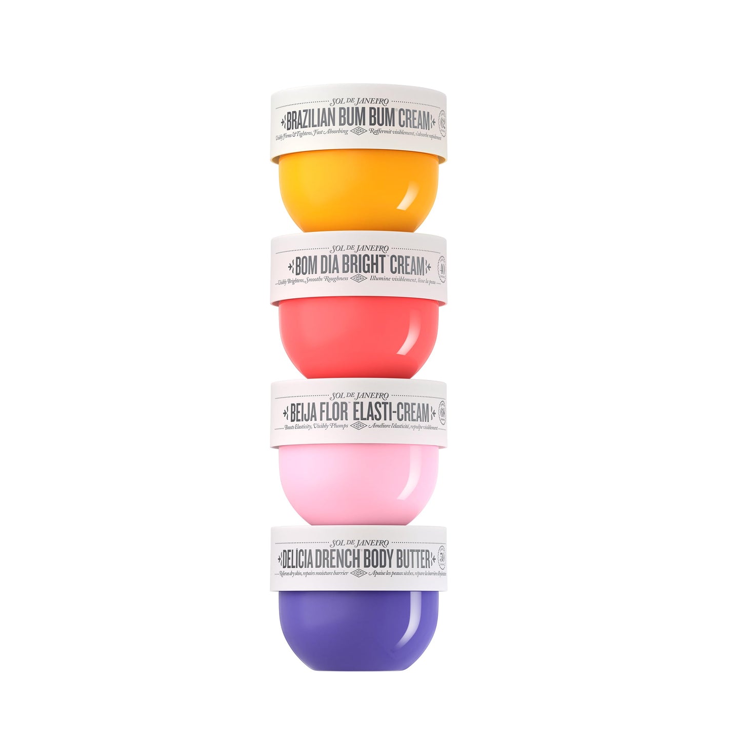 Sol de Janeiro Body Boldly Body Cream Discovery Set | Trial Size Beauty Minis | Gift Set | Set of 4 - 25mL | Amazon Exclusive