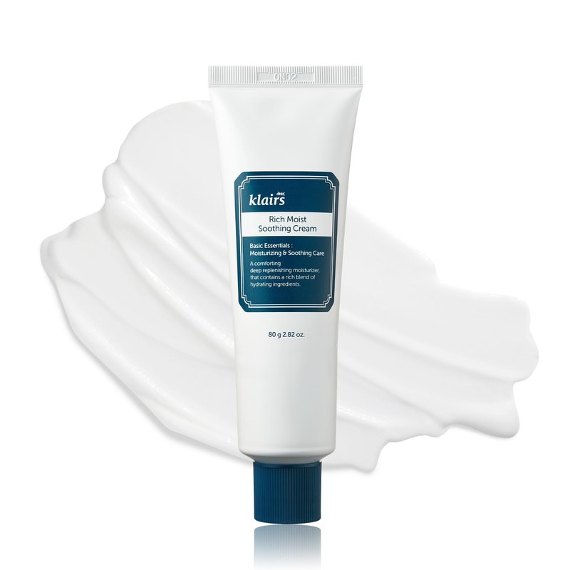 DearKlairs Rich Moist Soothing Cream | Intense Barrier Repair with Ceramide, Centella Asiatica, Beta-Glucan, Korean Face Moisturizer for Instant Dryness Relief, 24 Hour Lasting Hydration 2.82 Fl Oz