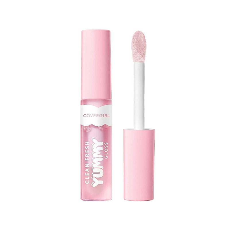 COVERGIRL Clean Fresh Yummy Lip Gloss - Sheer Vegan Formula | 100 Let's Get Fizzical, 0.33 fl oz
