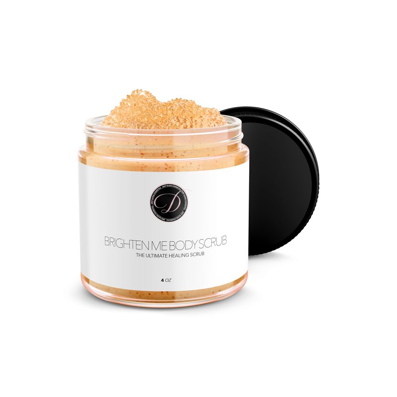Dripglosss Brighten Me Scrub – Turmeric Sugar Scrub for Bikini Line & Inner Thighs – Fades Dark Spots, Ingrown Hairs, & Discoloration – Gentle Exfoliant for Sensitive Skin (8 oz)