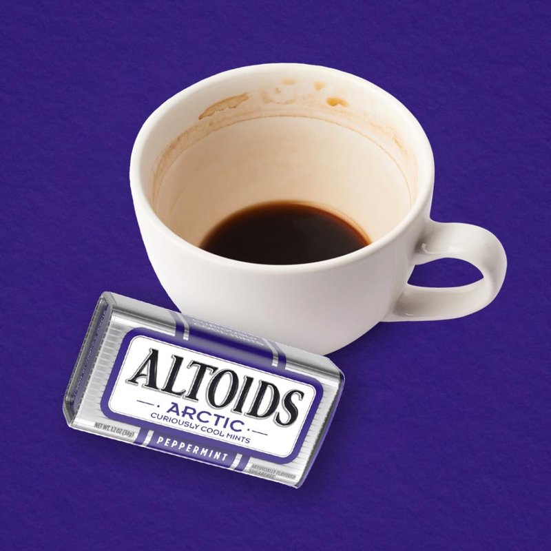 ALTOIDS Arctic Peppermint Breath Mints Hard Candy Bulk, 1.2 oz Tin (Pack of 8)