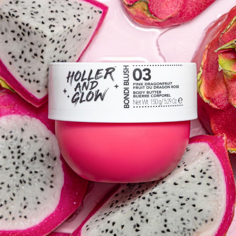 Holler And Glow Back To Bondi Pink Dragon Fruit Body Mist & Body Butter Duo, Body Spray & Hair Perfume, Vacation Lotion For Dry Skin, Must Have For Women & Teen Girls, Long Lasting, 2 Piece Gift Set