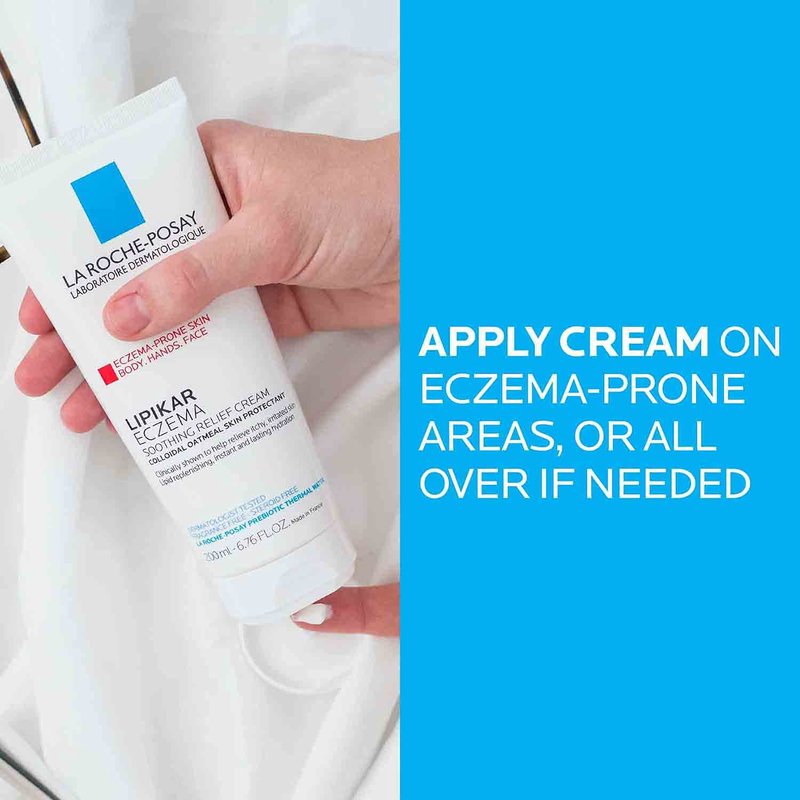 La Roche-Posay Eczema Cream - Soothing Relief for Sensitive Skin | Moisturizer with Colloidal Oatmeal
