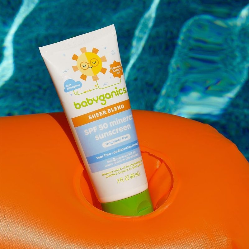 Babyganics SPF 50 Mineral Sunscreen Lotion - Sheer Blend, UVA/UVB Protection, Water Resistant, 3 oz