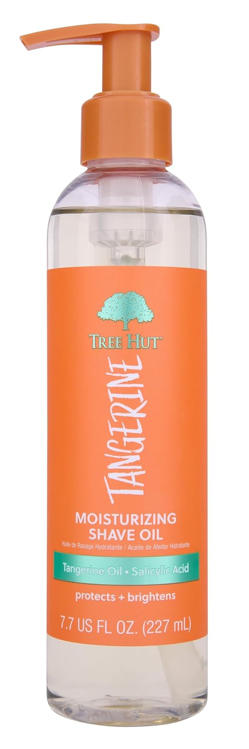 Tree Hut Tangerine Shave Oil - Gel-to-Oil Formula for Ultra Hydration | 7.7 fl oz, All Skin Types