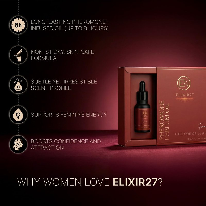 Pheromones Perfume Oil for Women - Luxury Long-Lasting Fragrance with Raspberry, Jasmine & Vanilla Notes | 10ml