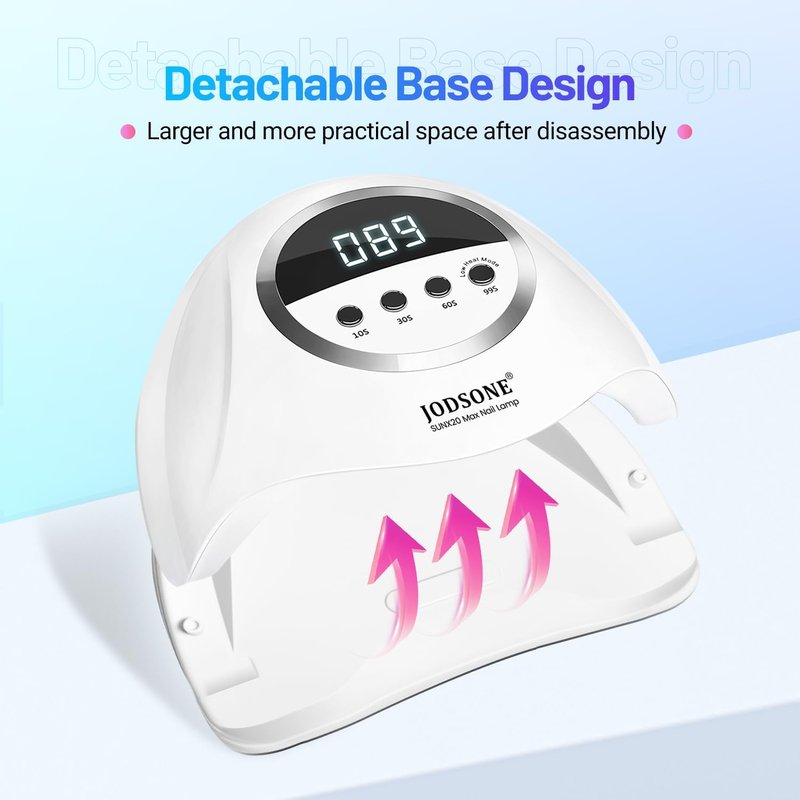 JODSONE UV LED Nail Lamp - 320W Gel Nail Dryer with 72 Light Beads & Automatic Sensor | 4 Timers