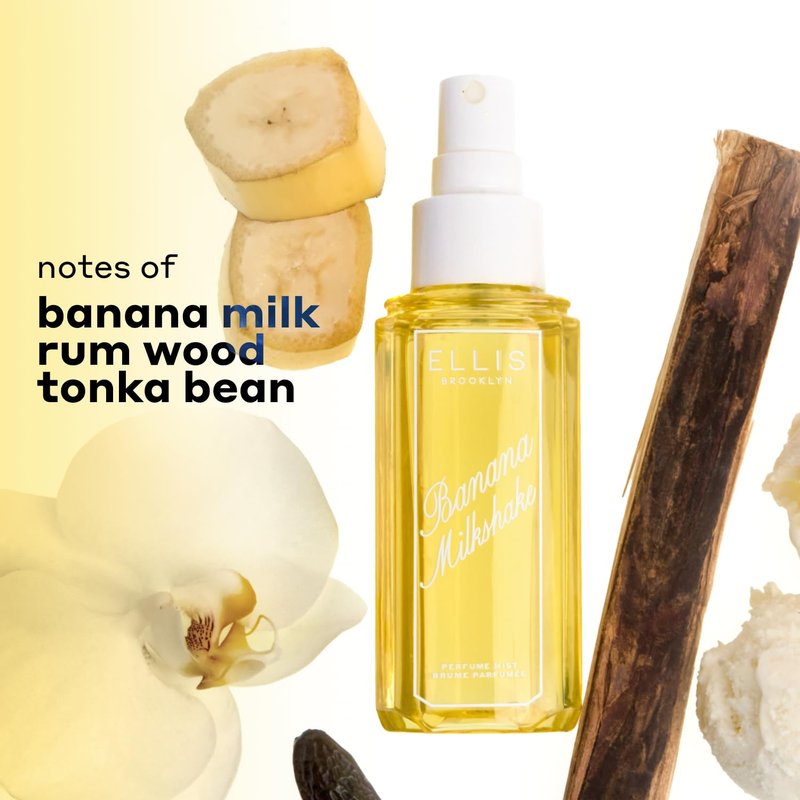 Ellis Brooklyn Banana Milkshake Perfume Mist - Sweet Gourmand Fragrance with Vanilla & Tonka Bean | 90ml/3 fl oz
