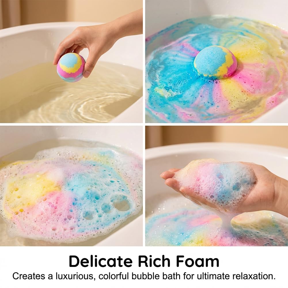 2026 New Ocean Toy Bath Salt Ball Sleeve Box Bath Bombs, Upgraded Bath Bombs with Surprise Inside, Easter Basket Stuffers Easter Egg Fillers (Sea Animal 12Pcs)