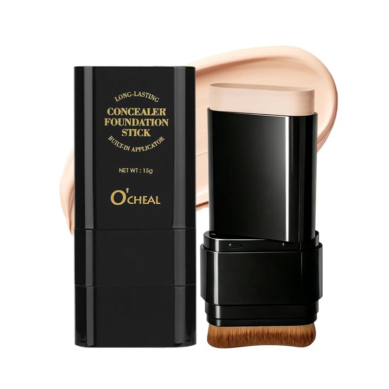 O'CHEAL Face Foundation Contour Stick - Long-Wear Lightweight Concealer for Blemish Coverage | 01# Ivory