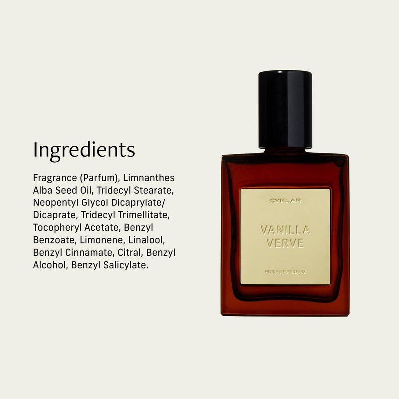 CYKLAR Perfume Oil for Skin – Vanilla Verve Scent – Spicy, Sweet & Creamy Perfume Fragrance with Gourmand Vanilla, Bergamot & Amber Notes – Travel-Friendly 15ml