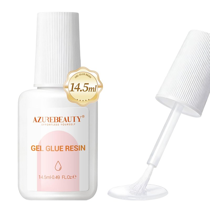 AzureBeauty Nail Repair Glue for Broken Cracked Split Weak Nails, Clear Quick Dry No UV Needed, Easy Application, Durable & Long-Lasting Fast Glue False Nails, Press On Nails