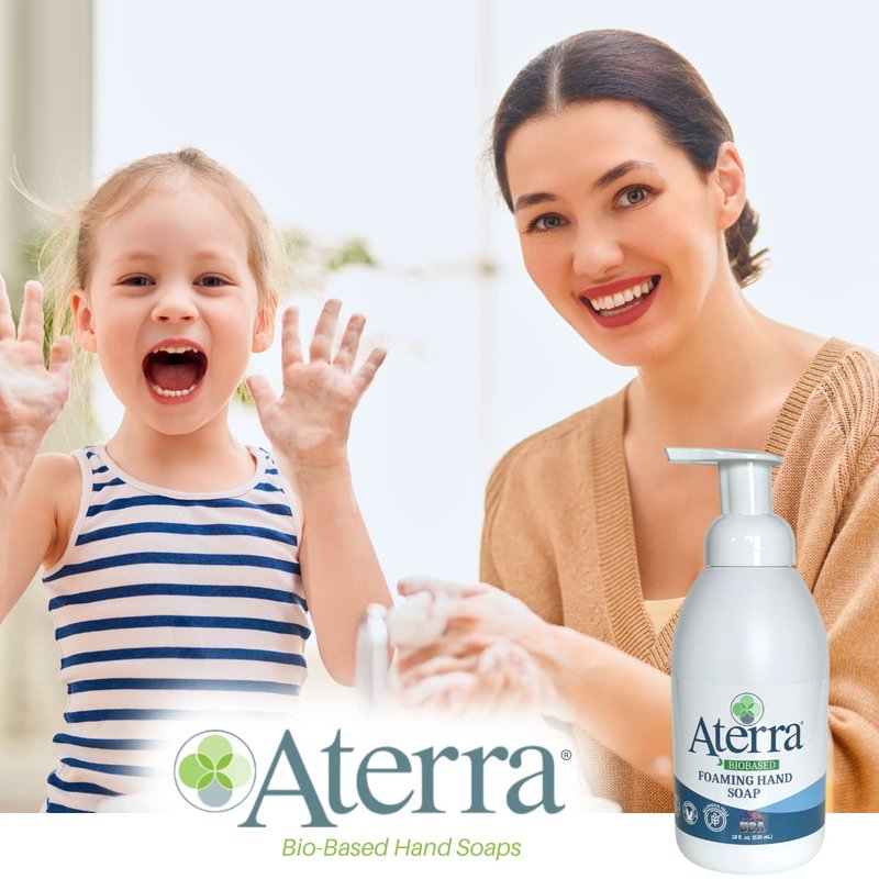 Aterra® Eco-Friendly Foaming Hand Soap - 18 oz Bottle | 2-Pack for Gentle Cleansing