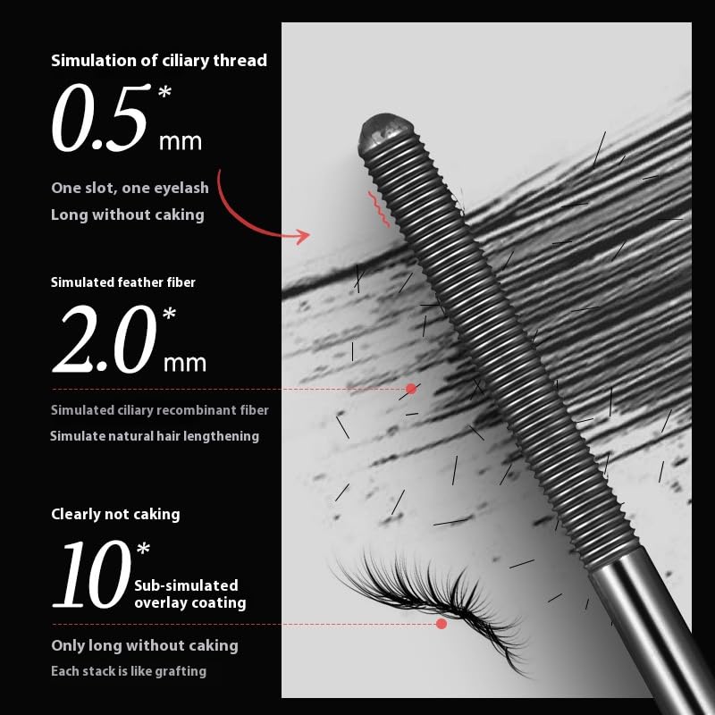 Skiennix Tubing Mascara for Mature Women - Volume & Length, Waterproof Formula | Includes Eyelash Curler (20ml)