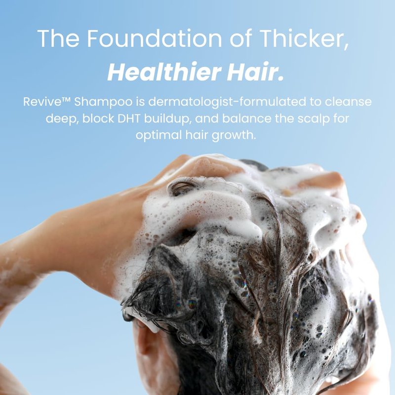 Growplex Revive Hair Strengthening Shampoo - Biotin, Caffeine & Rosemary for Thicker Hair - 250ml